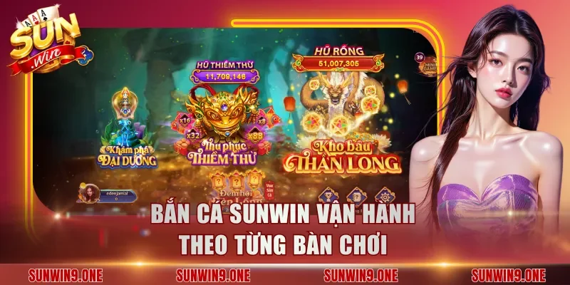 Bắn cá Sunwin vận hành theo từng bàn chơi