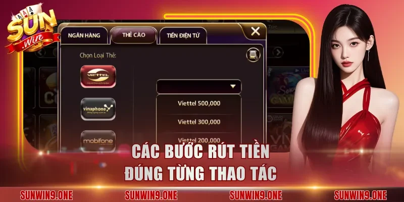Các bước rút tiền đúng từng thao tác