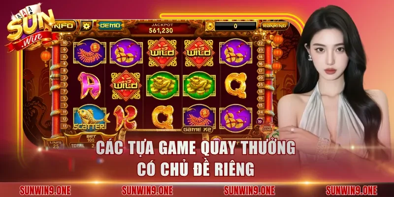 Các tựa game quay thưởng có chủ đề riêng