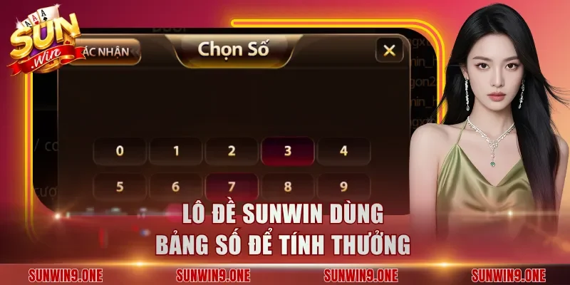 Lô đề Sunwin dùng bảng số để tính thưởng